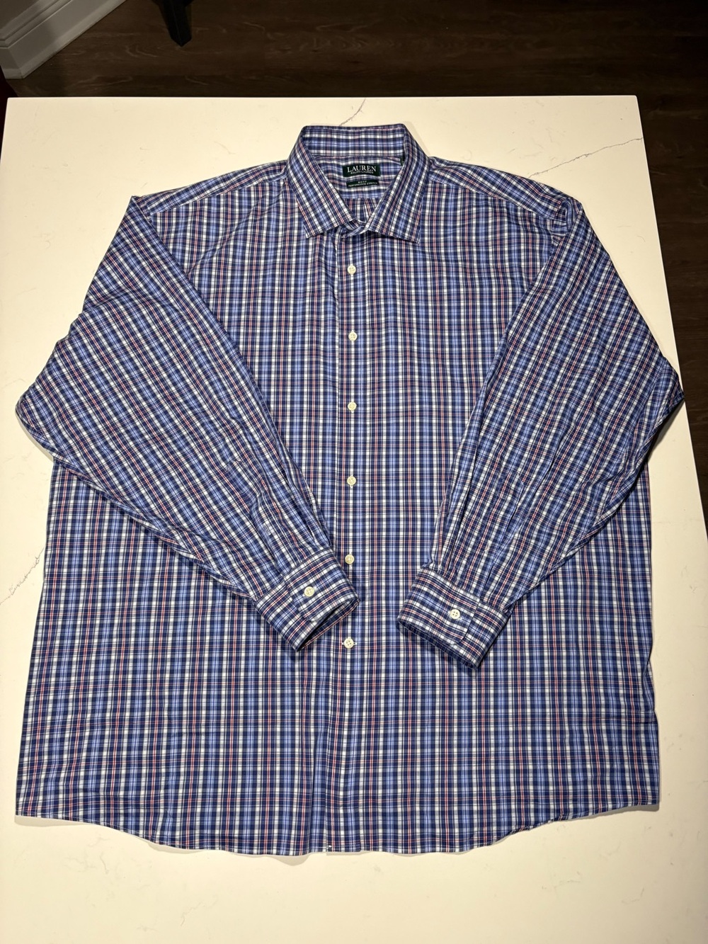 Lauren Ralph Lauren Big Fit Performance Stretch 19 34/35 Dress Shirt NWOT